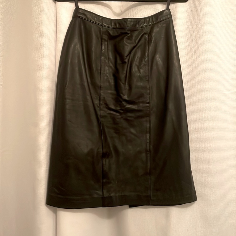 Lord & Taylor Leather Skirt